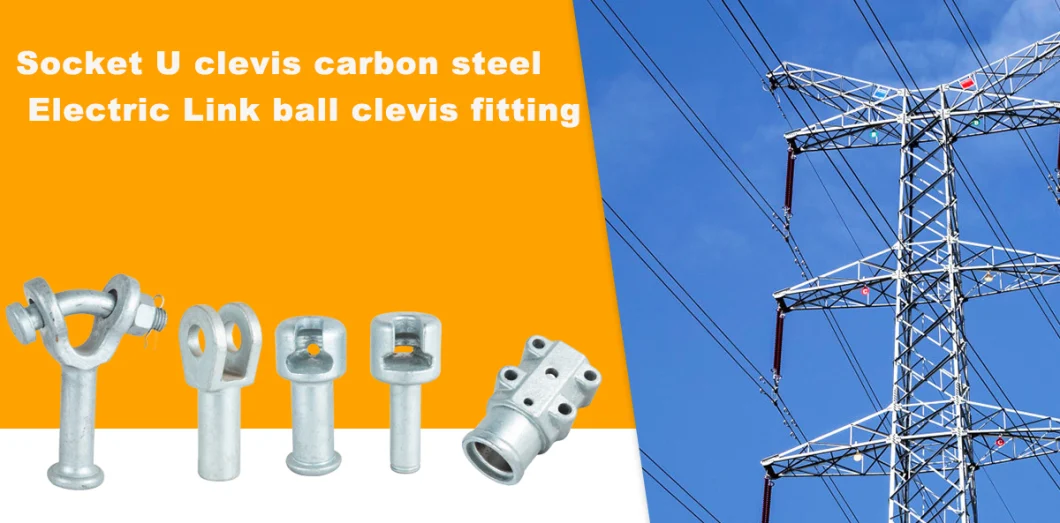 Socket U Clevis Carbon Steel Electric Link Ball Cable Clips