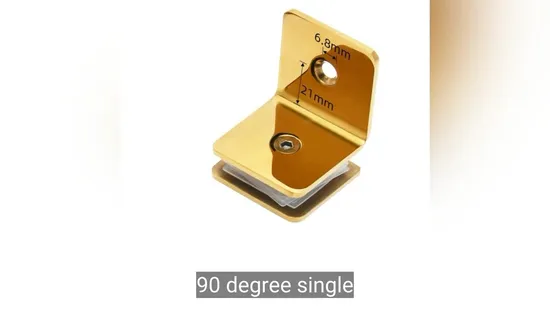 Bathroom Shower Room 90 Degree Wall to Glass Stainless Steel Glass Door Clamp Glass Clip 