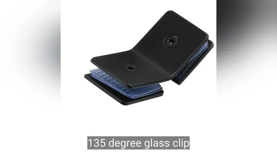 Durable Cabinet Glass Mounting Clips for 135 Degree Angles 